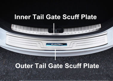 चीन स्टेनलेस स्टील रोशनीदार दरवाजा Sills Tail Gate Scuff प्लेट के लिए Hyundai Elantra 2016 Avante आपूर्तिकर्ता