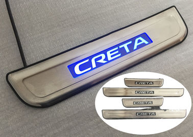 चीन हुंडई IX25 CRETA 2014 2015 के लिए टिकाऊ एलईडी ब्लू लाइट साइड दरवाजा सिल्ल प्लेटें आपूर्तिकर्ता